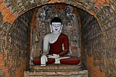 Bagan Myanmar. Cluster of red brick temples near Min myaw yaza  